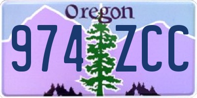 OR license plate 974ZCC