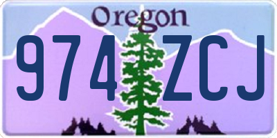 OR license plate 974ZCJ