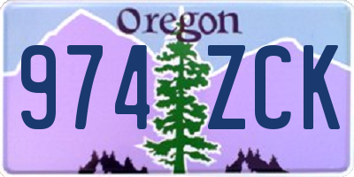 OR license plate 974ZCK