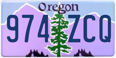 OR license plate 974ZCQ