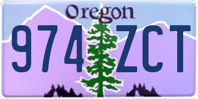 OR license plate 974ZCT