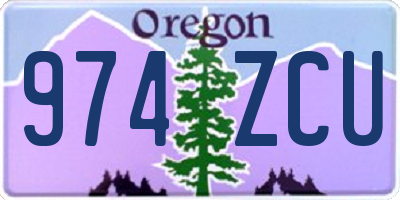 OR license plate 974ZCU