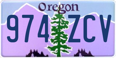 OR license plate 974ZCV
