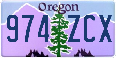 OR license plate 974ZCX