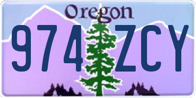 OR license plate 974ZCY