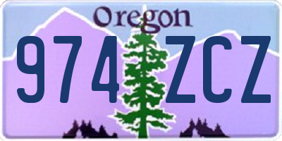 OR license plate 974ZCZ