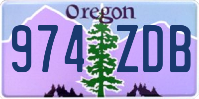 OR license plate 974ZDB