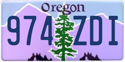 OR license plate 974ZDI