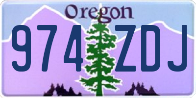 OR license plate 974ZDJ