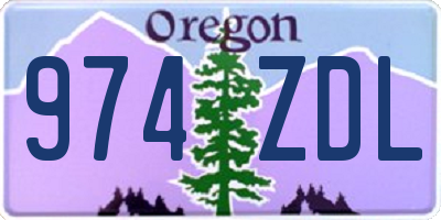 OR license plate 974ZDL