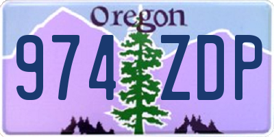 OR license plate 974ZDP