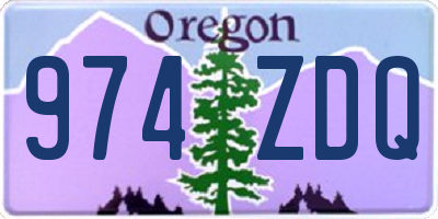 OR license plate 974ZDQ