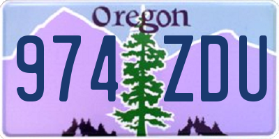 OR license plate 974ZDU