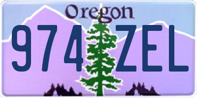 OR license plate 974ZEL