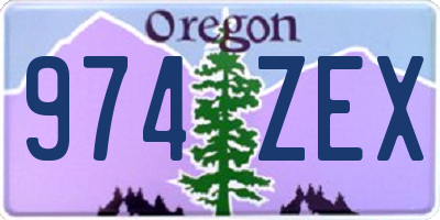 OR license plate 974ZEX