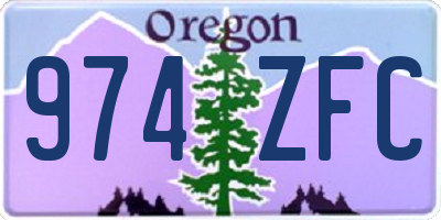OR license plate 974ZFC