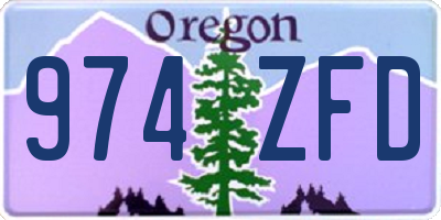 OR license plate 974ZFD