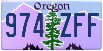 OR license plate 974ZFF