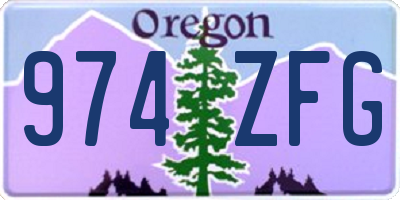 OR license plate 974ZFG