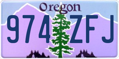 OR license plate 974ZFJ