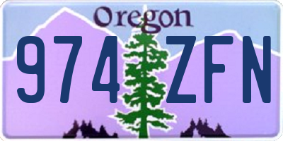 OR license plate 974ZFN