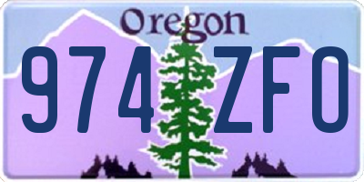 OR license plate 974ZFO
