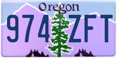 OR license plate 974ZFT