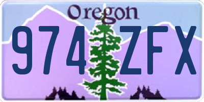 OR license plate 974ZFX