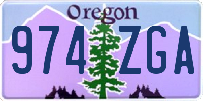 OR license plate 974ZGA