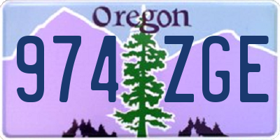 OR license plate 974ZGE