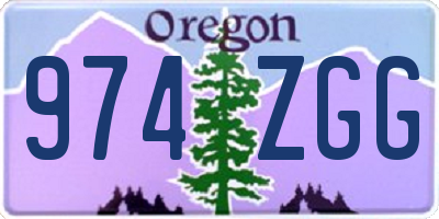 OR license plate 974ZGG