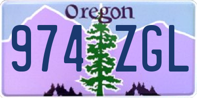 OR license plate 974ZGL