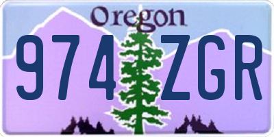 OR license plate 974ZGR