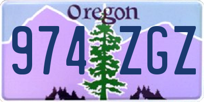 OR license plate 974ZGZ