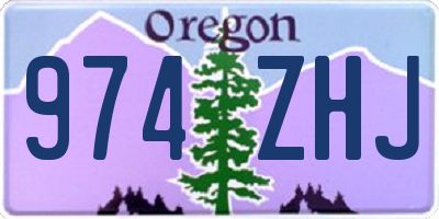 OR license plate 974ZHJ