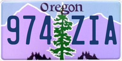 OR license plate 974ZIA