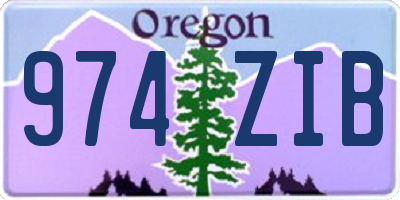OR license plate 974ZIB