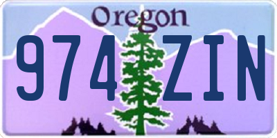 OR license plate 974ZIN