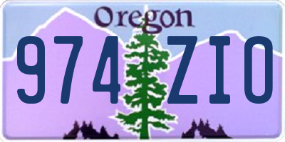 OR license plate 974ZIO