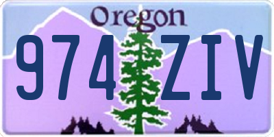 OR license plate 974ZIV