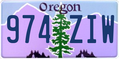 OR license plate 974ZIW