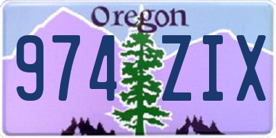 OR license plate 974ZIX