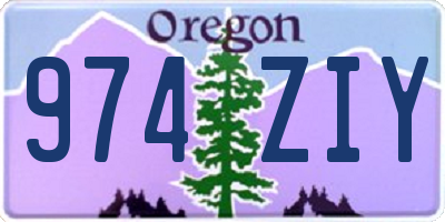 OR license plate 974ZIY