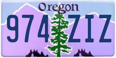 OR license plate 974ZIZ