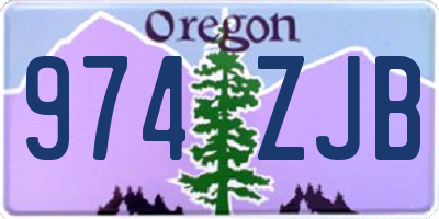 OR license plate 974ZJB