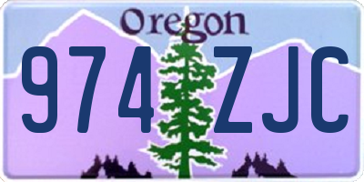 OR license plate 974ZJC