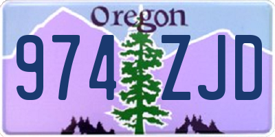 OR license plate 974ZJD