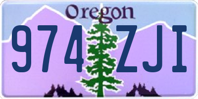 OR license plate 974ZJI