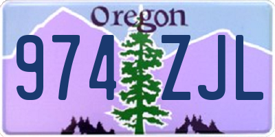 OR license plate 974ZJL