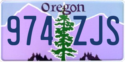 OR license plate 974ZJS